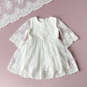 White baptism dress for baby girl