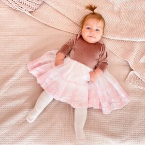 Pink Velvet Dress Baby Girl